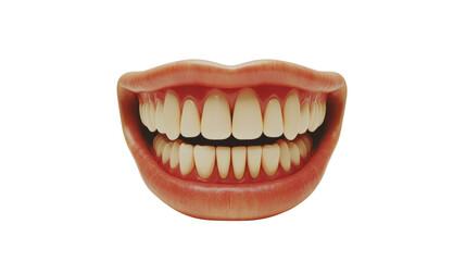 Smiling mouth with a teeths. isolated transparent background