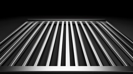 Fototapeta premium Metallic Grate with Sleek Design in Dark Background