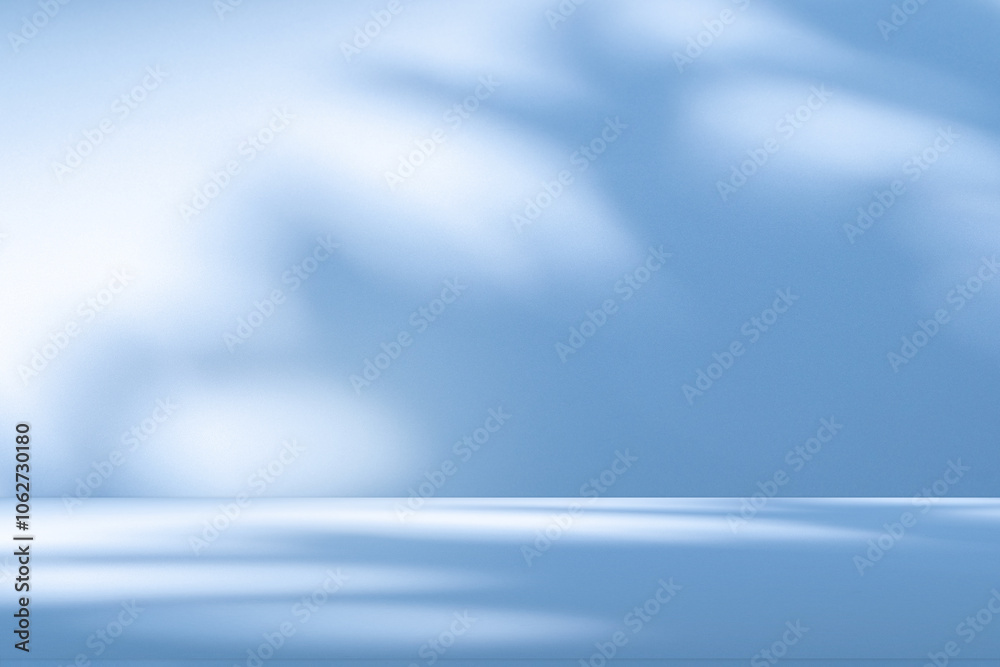 Poster wall interior background, studio and backdrops show products. with soft light shadow from window col