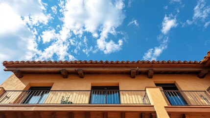Obraz premium Charming Architectural Detail Against Blue Sky