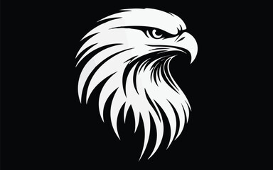 Premium Vector, Flying Eagle Black Color Logo
