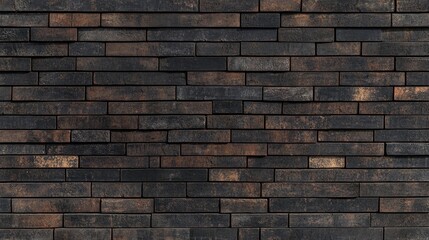 Fototapeta premium Dark Textured Wall of Rectangular Stones