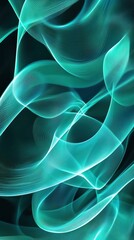 Obraz premium A digital green wave pattern background