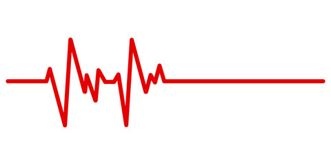 Heart beat line icon. EKG heart beat line, Cardiogram line icon, sign. Heart pulse silhouette, icon,Vector illustration design isolated