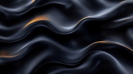 Obraz premium Sensational Visual of Flowing Dark Fabric with Luxurious Texture