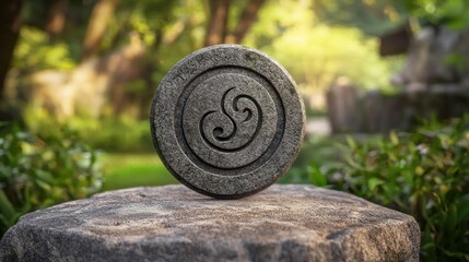 Create a stunning professional symbol of balance rendered in high-quality for visual harmony and aesthetic appeal