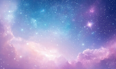dreamy background with stars, generative ai
