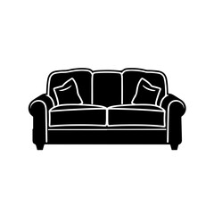 Black couch outline Vector Logo