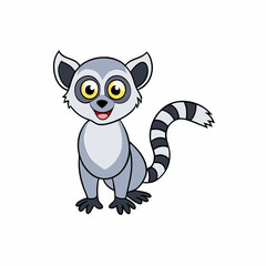 Funny Lemur cartoon art