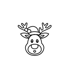 Christmas reindeer outline 