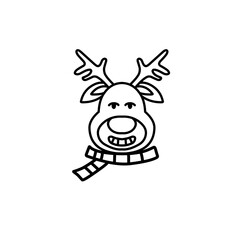 Christmas reindeer outline 