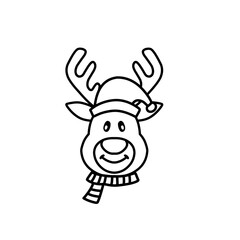 Christmas reindeer outline 