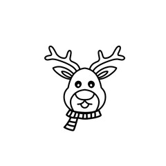 Christmas reindeer outline 