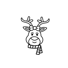 Christmas reindeer outline 