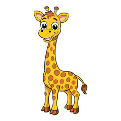 Funny giraffe cartoon vector art