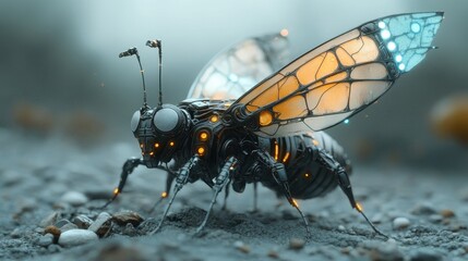 Winged sci-fi insect