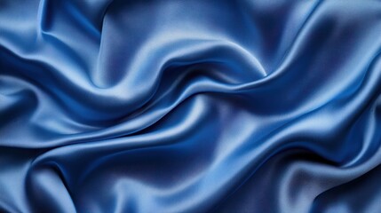 Obraz premium Abstract blue wavy cloth texture in ripple formation
