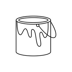Outline Icon of paint can