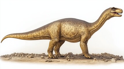 Fototapeta premium Prehistoric Dinosaur Illustration Baryonyx Walkosaurus Paleontology Animal