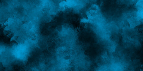 Cloudy blue watercolor background texture, Smoke in the dark blue texture, watercolor background concept design background with smoke, watercolor painted mottled blue background with vintage marble.