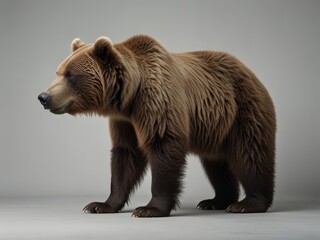 Fototapeta premium brown bear isolated on white back ground