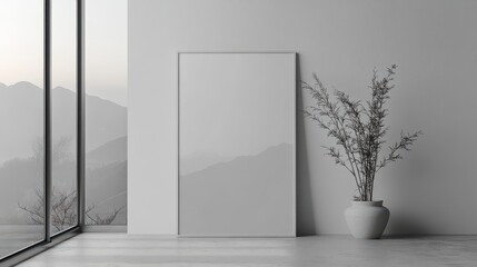 A striking minimalist poster template designed for impactful quotes and insights, set against a clean white backdrop.