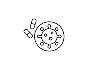 Antibiotic medicine icon vector symbol design illustration