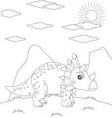 Dinosaur coloring pages for children's coloring books