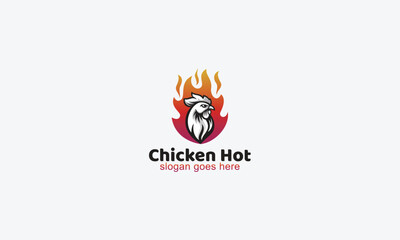 Obraz premium Chicken logo design vector template