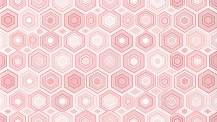 Pastel pink geometric patterned wallpaper featuring subtle hexagons in varying shades of pink and white, wall art, minimalist style