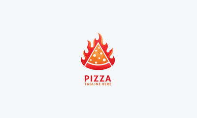 Pizza logo design vector template