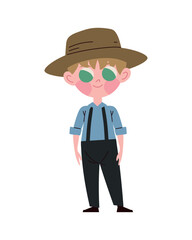 little amish boy character