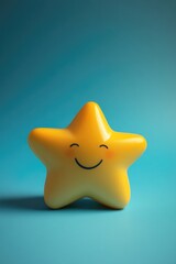 Yellow Star with Smiling Face