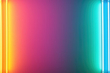 Thin neon light border with soft rainbow glow, perfect for framing images with a vibrant touch