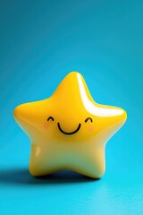 Yellow star with smiling face
