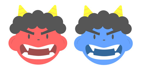 赤鬼と青鬼のお面 © arisa