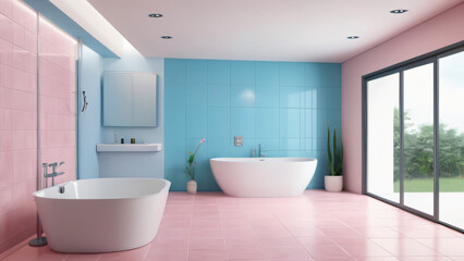 modern bathroom with tiles