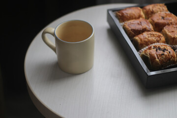 Cup of Coffee and Chocolate Banana Cookies