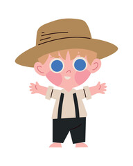 amish boy cute character