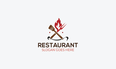 Restaurant logo design vector template