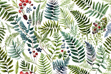 seamless pattern with leaves