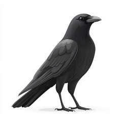 Fototapeta premium crow cartoon on a white background