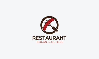 Restaurant logo design vector template