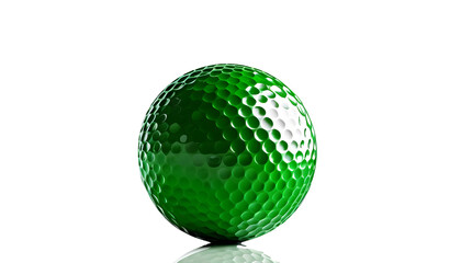 Golf ball on transparent background 