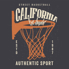 Basketball college league. Vintage artwork for sportswear. Sport logo. College. Sport typography, t-shirt graphics, poster, banner, flyer, print and postcard theme of basketball in Brooklyn street © MdAlImran