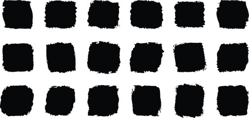 Brush stroke, grunge lines. set of grunge circle brush. ink paint brush, Grunge banner collection. Vector illustration.