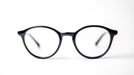 black glasses isolated on white background