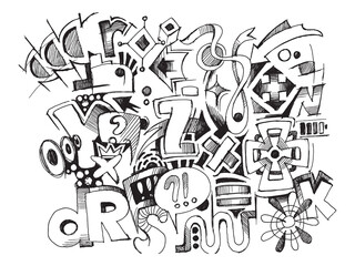 Obraz premium Vector brush strokes texture. Grunge background. Distressed uneven texture. Black isolated on white background. Abstract vector