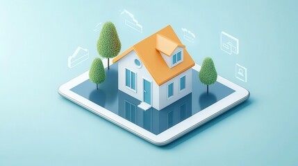 Digital mortgage approval on tablet, home loan application process