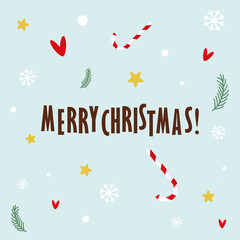 Merry Christmas greeting card